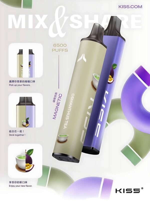 鎧斯5號拋棄式電子煙_PhotoGrid-scaled-1.jpg KIS5 6500口拋棄式電子煙 鎧斯一次性煙桿 MIX&SHARE 客製化享受