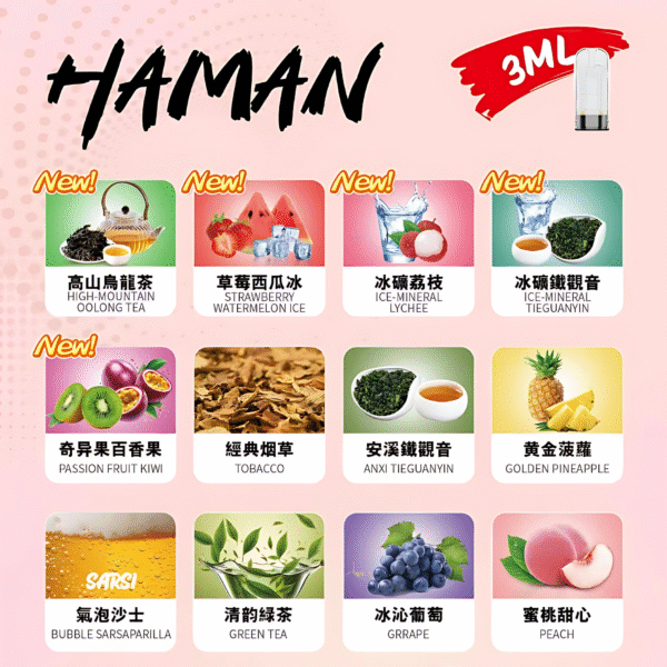 hamen煙彈 台灣現貨 哈門煙彈 HAMAN霧化彈推薦 通用Relx一代主機
