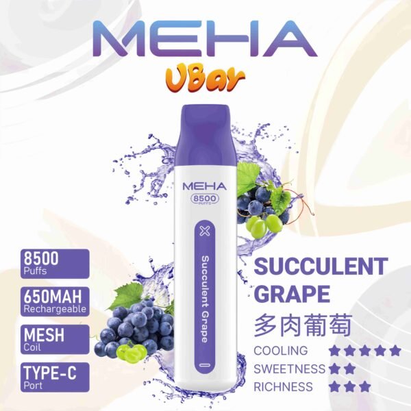 Meha Vbar 8500 Puffs 拋棄式電子煙 台灣一次性電子煙推薦 現貨